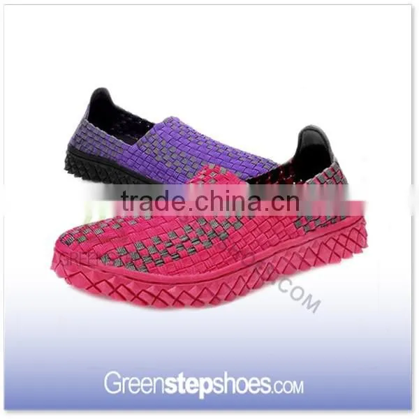 2016 Women Elastic Hand Woven Walking Shoes For Lovers photo-2