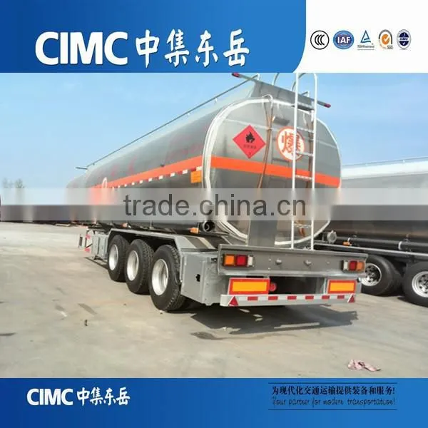 CIMC 3 Axles Aluminium Alloy Fuel Tank With Chassis Trailers photo-5