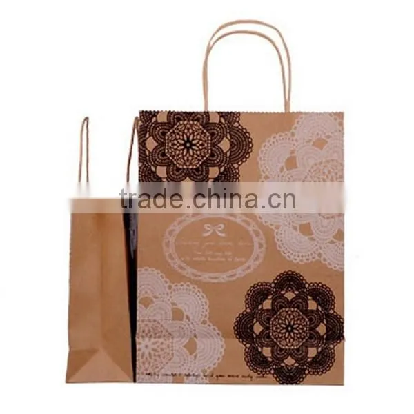 Simple Print Brown Paper Shopping Bag photo-2
