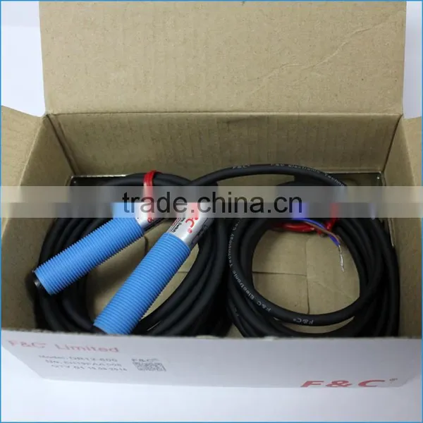 5M Detection 12-24V dc M12 Tubular Diffuse Reflective Photoelectric Sensor With CE photo-2