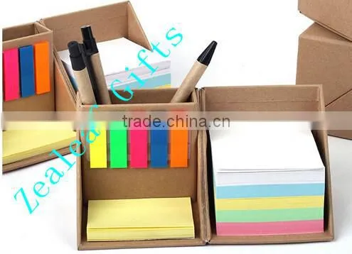 Foldable Memo Box With Sticky Notes and Pen Holder photo-4