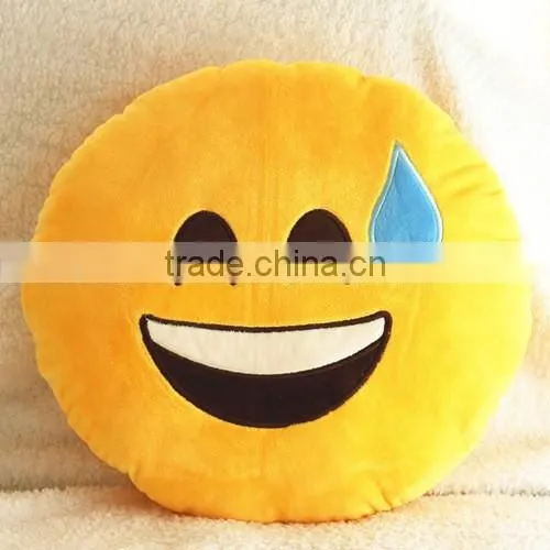 20 Styles Emoji Smiley Emotion Round Cushion Home Pillow Stuffed Plush Soft Toy Almofada Cushion Cover Christmas Present photo-2