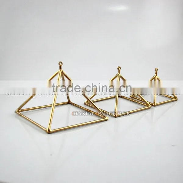 Golden or Pure Gold or Platinium or Titanium Quartz Crystal Singing Pyramid photo-3
