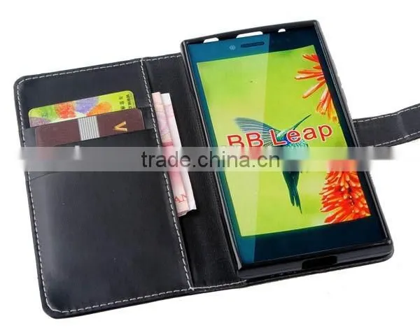 2015 New Arrival Flip Leather Case Cover for Blackberry Leap photo-4