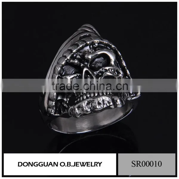 Sterling Silver Motorcycle/Biker Chain Piston Ring/316l Stainless Steel Mens Ring Wolesale photo-2