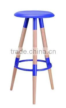 New Fancy Design Many Color Morden Tall Beech Wood Chair/stool for Bar