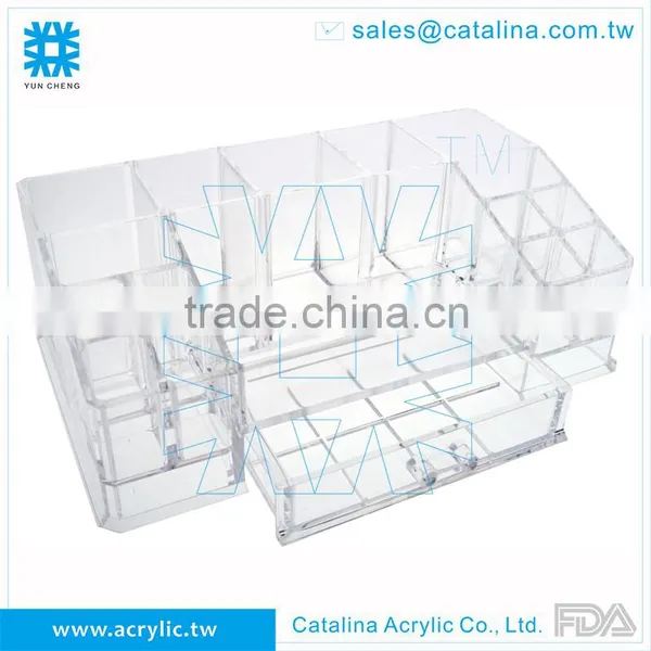 Creative Acrylic Cosmetics Organizer With 1 Drawer photo-5
