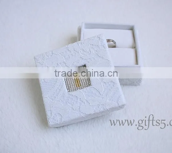 Handmade Elegant Wedding Ring Box With Beaded Name Plate of T photo-3