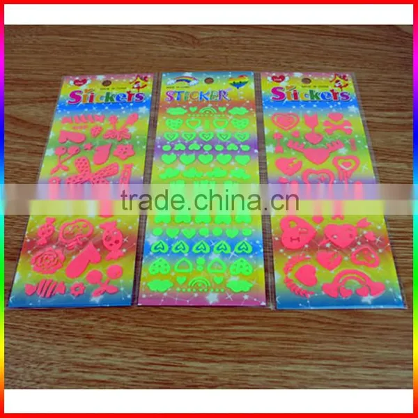 Halloween Use Fluorescence Yellow/green/red Paper Sticker photo-2
