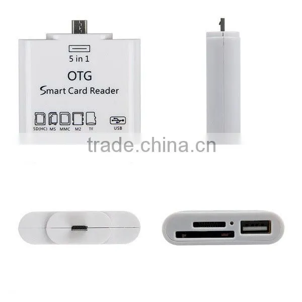 OTG 5 in 1 Smart Card Reader Writer Micro sd Card Reader Usb 3.0 Card Reader photo-4
