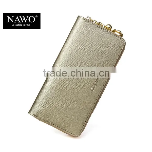Luxury Evening Party Women Zipper Leather Wallet Fashion Designer Purse