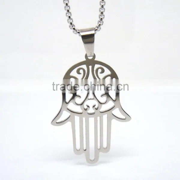 Trendy Stainless Steel 316l Hand of Fatima Pendant Hand Shaped Pendant photo-3