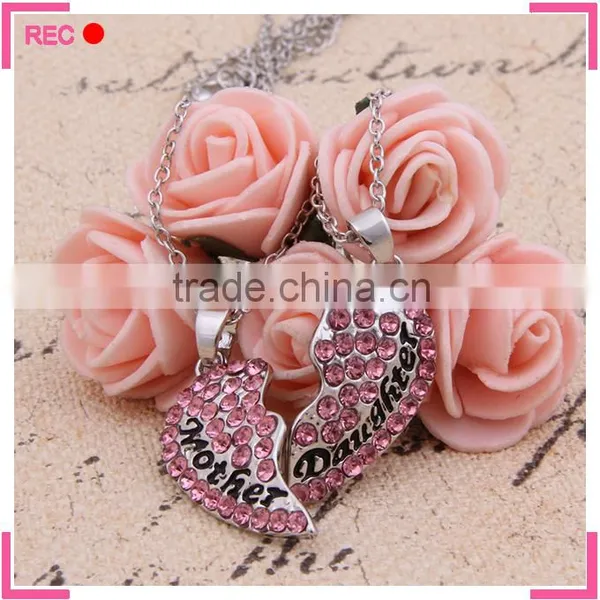Heart Shape Necklace Broken to 2 Pieces, for Mother Necklace Cheap Price photo-5