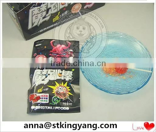 Hard Candy Lollipop With Popping Candy