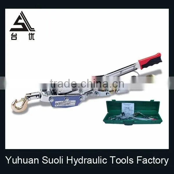 Manufacturing 4T Portable Cargo Puller With Double Gear Triple Hook photo-4