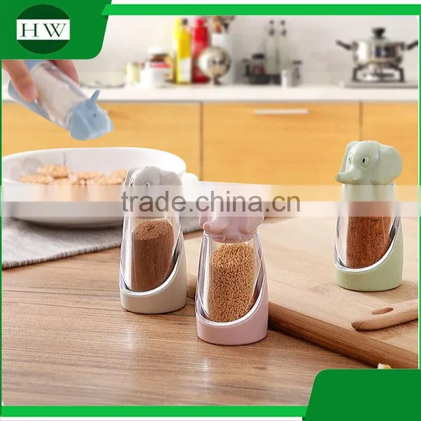 Kitchen Accessories Plastic Cartoon Elephant Seasoning Pot Condiment Container Spice Pots Box Tin Bottle Jar photo-5