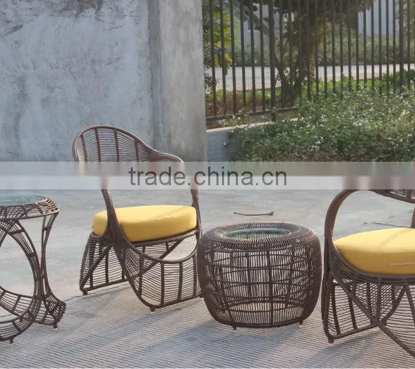 Outdoor Coffee Shop Wicker Table And Chairs Furniture photo-2