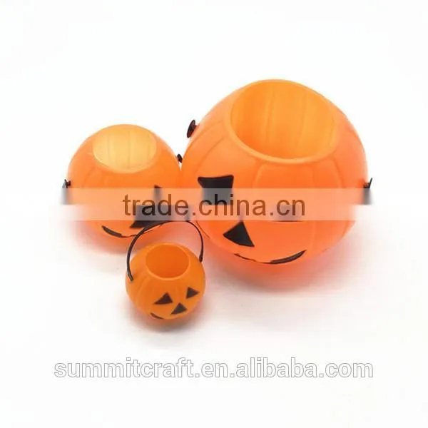 Plastic Halloween Pumpkin Props Led Light up Halloween Buckets photo-2