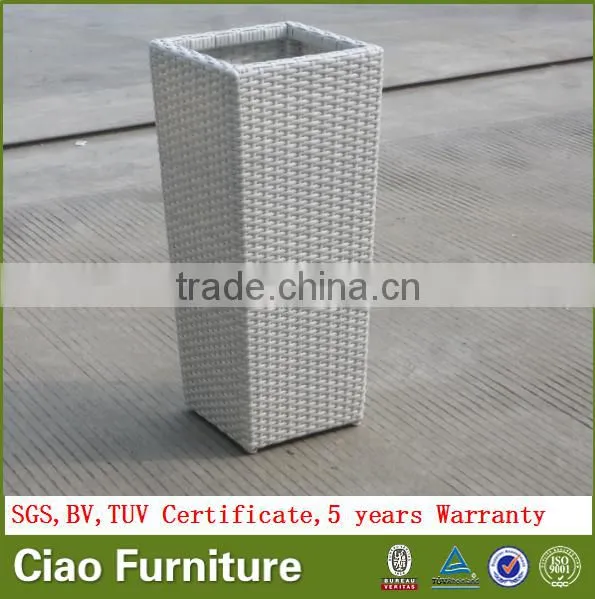 Outdoor Cheap Plastic Flower Pots Wholesale Rattan Planter Pot photo-4