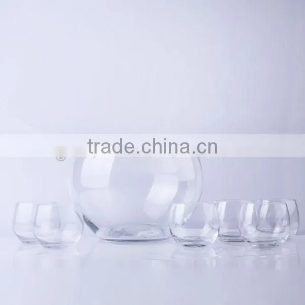 8pcs Glass Punch Bowl Set photo-3