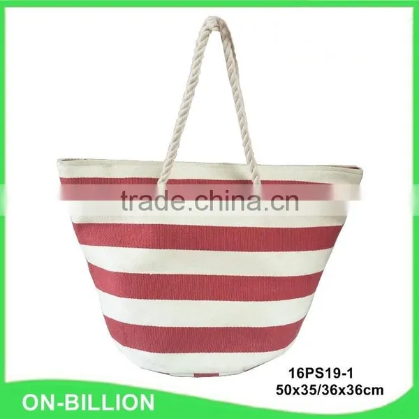 Canvas Material Beach Bag With Rope Handles photo-2