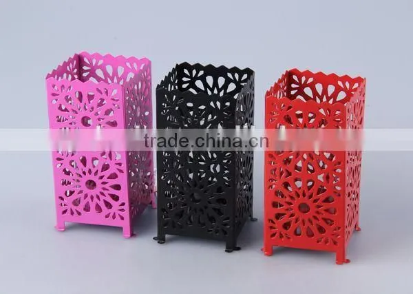 Home Decoration Candlestick/hollow Out Design Iron+Glass Candle Holder photo-5