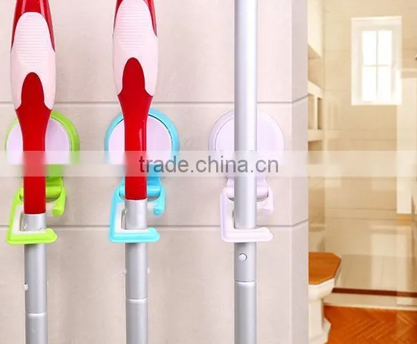Vacuum Suction Cup Bathroom and Kitchen Plastic Mop Frame/holder photo-2