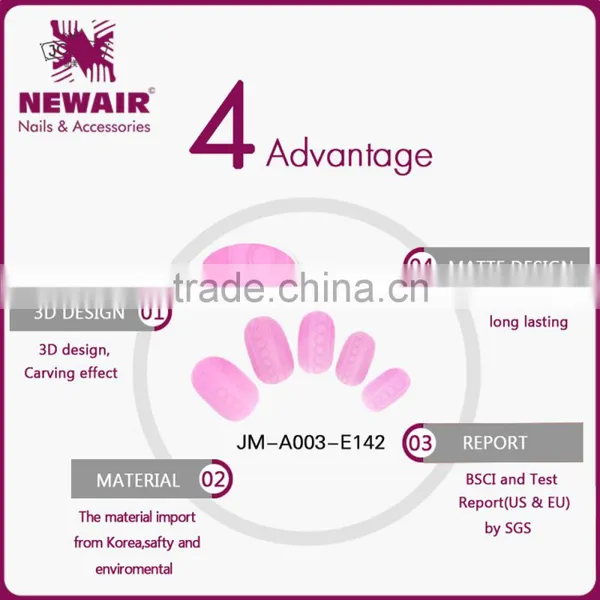 2017 New 3D Fashion Oval Colorful Artificial Art Nail Tips photo-6