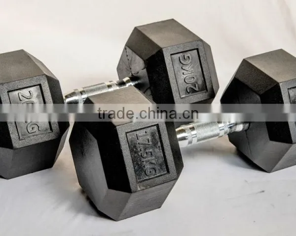 Wholesale Rubber Coated Hex Dumbbell Crossfit Equipment Gym Equipment photo-4