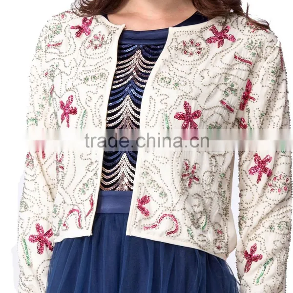 Domin Fashion Latest Beading and Sequin Lady Coat photo-2