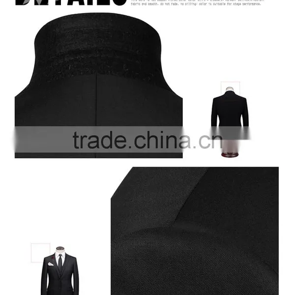 2016 New Arrival Designer Suits for Men 3 Piece Suit Black Wedding Pant Coats photo-5
