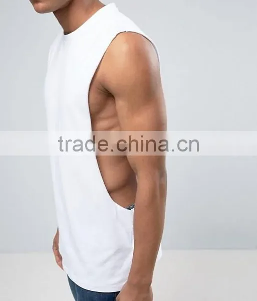 High Quality New Design Custom Manufacture White Color Sleeveless Gym Wear Comfortable 100% Cotton Fashion Men's Tank Tops photo-3