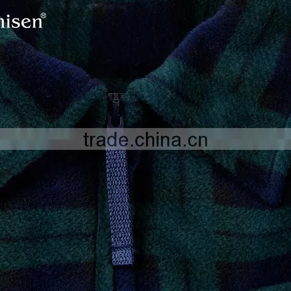 Chinese Supplier Custom Design Men Fleece Plaids Jacket photo-3