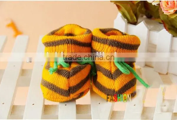 Wholesale Winter Baby Kids Knitted Shoes Stripes Cotton Cute Shoes photo-5