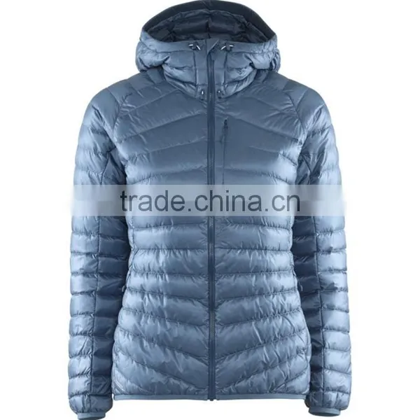 Custom Fashion Winter Ladies Down Feather Jacket With Hood 2017 Ladies Winter Jacket