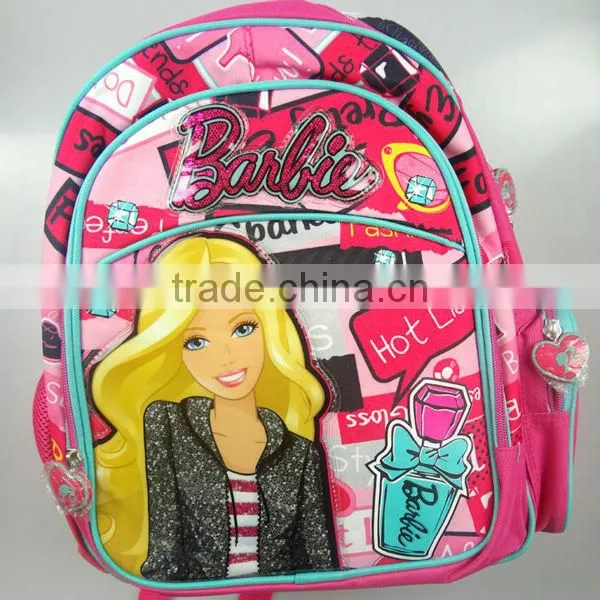 2015 New Fashion Girls' Red School Bag Hot List Gril Printing photo-2