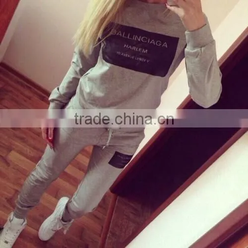 Wholesale Woman Clothes Sets 2016 Ballinciaga Tracksuits 2 Piece Set Women Sport Suit Hoodies Jogging photo-2