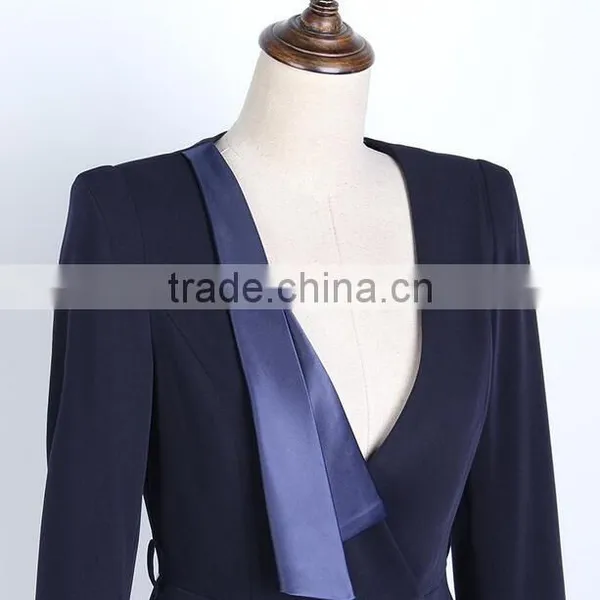 Custom Female Clothes Ladies Dress Latest Office Uniform Design 2017 photo-4
