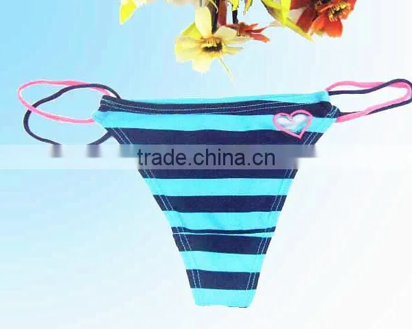 Girls Multiple Color Stripe Nice Sexy Thongs g String Underwear photo-2