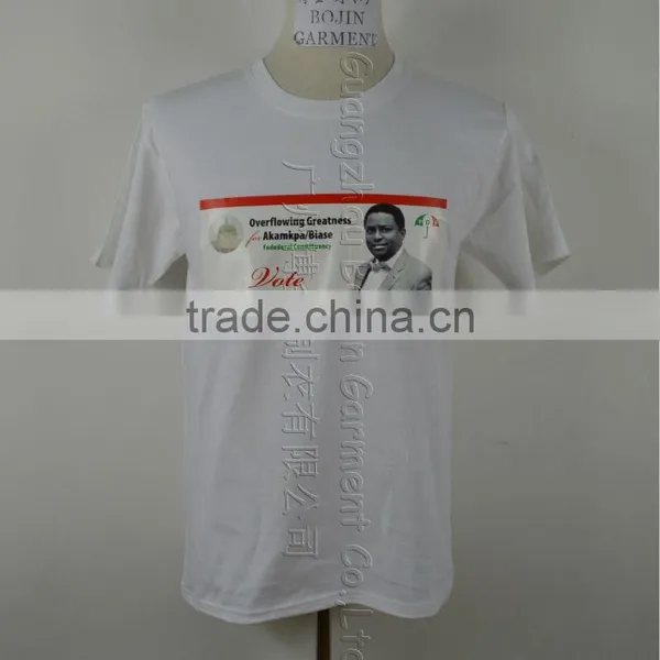 10 Years Factory Custom Cheap White Color Election Campaign T-shirts photo-4