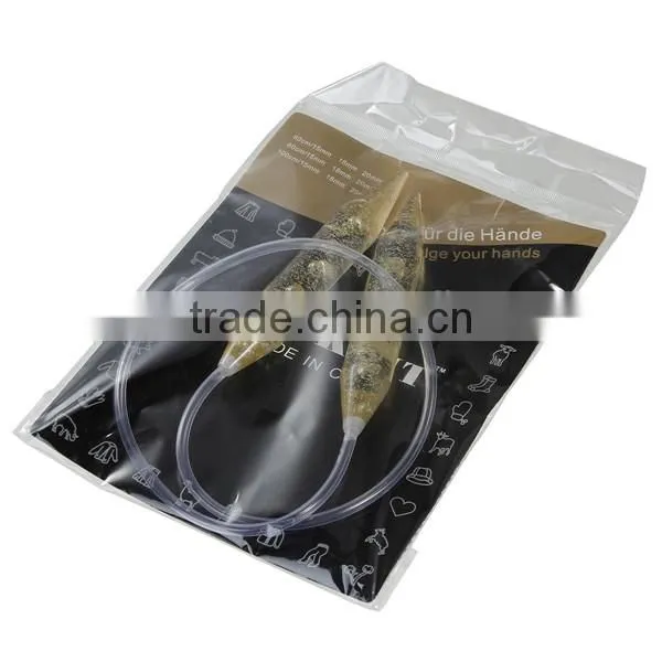 New Arrival Transparent Acrylic Glitter 20mm Big Size Circular Knitting Needle photo-2