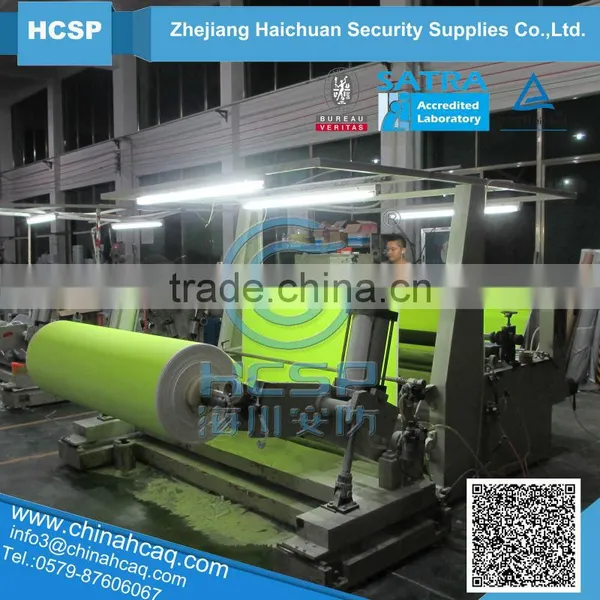 Yellow Colored Retro Reflective Fabric Tape Strip Trim for Safety High Visibility Garments