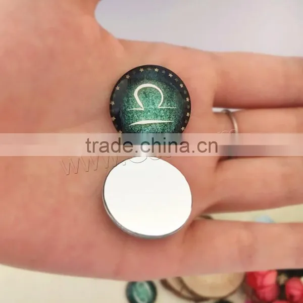Hot Sale Flat Round Time Gem Glass Cabochon photo-3