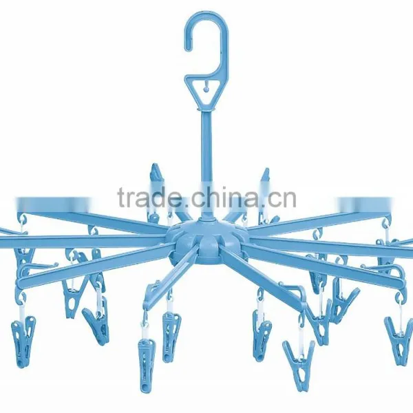 PP Folding Clothes Rack With 20 Clips