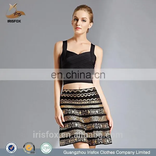 new tops with golden skirt UK fashion