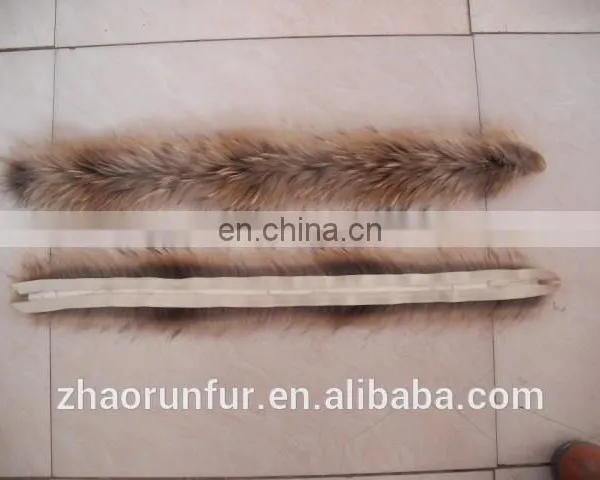 Real Raccoon Fur Strip and Raccoon Fur Trim for Garment photo-6