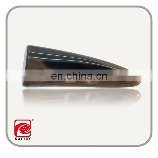Factory 2 Holes Brown Imitation Horn Color Resin Toggle Could Has The Leather To Be Toggle Finished photo-2