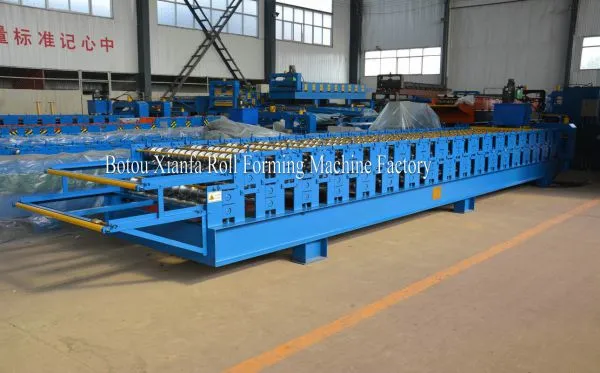 Roof Tiles Colored Steel Double Sheet Roll Forming Machine photo-2
