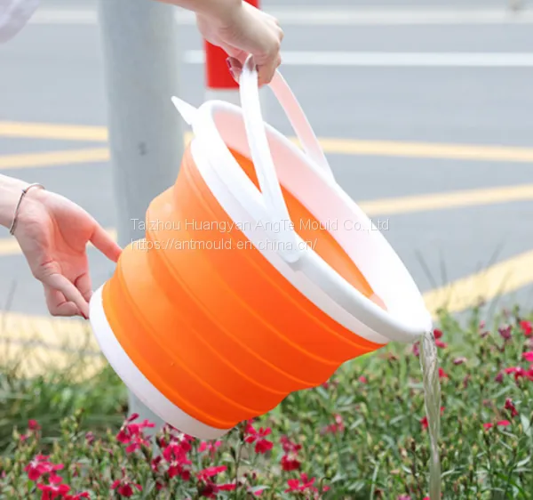 Plastic Folding Bucket Mould Portable Outdoor Folding Water Car Washing Mould Plastic Injection Mould photo-3