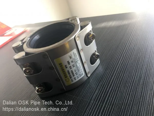 Double Lock Pipe Repair Coupling DN65 stainless steel pipe coupling